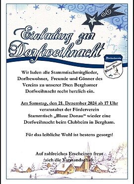 Banner Berghamer Dorfweihnacht