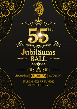 Banner JUBILÄUMSBALL 55 Jahre Loamdupfa