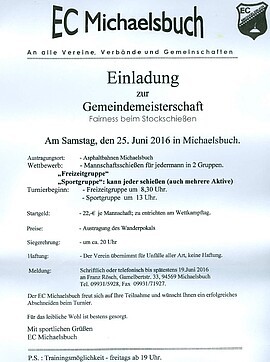 Banner Gemeindemeisterschaft