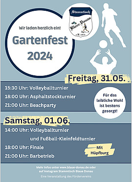 Banner Gartenfest Blaue Donau