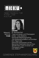 Logo Lesung: Dr. Michaela Karl: 